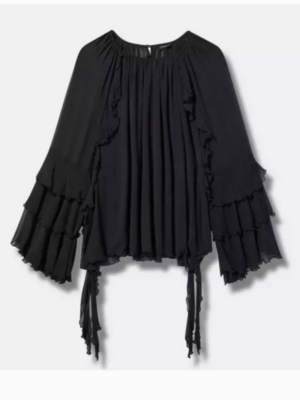 Torrid Long Sleeve Ruffle Top